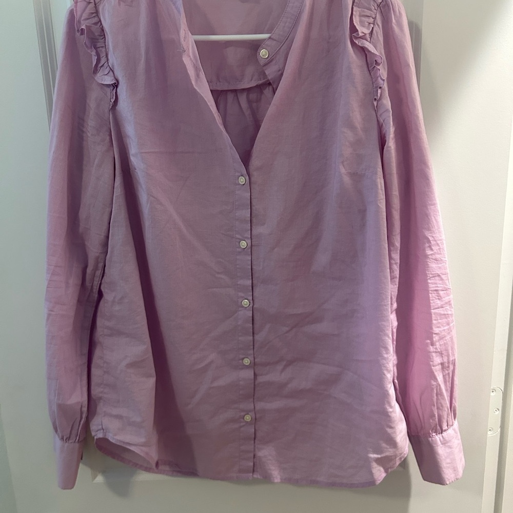 Old Navy Light Purple Button Down Shirt M Tall